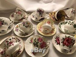 Lot Of 16 Sets Teacups And Saucers England High Tea, Weddings Exc Free Shipping