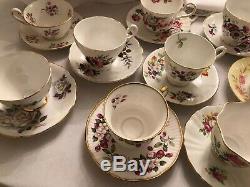 Lot Of 16 Sets Teacups And Saucers England High Tea, Weddings Exc Free Shipping