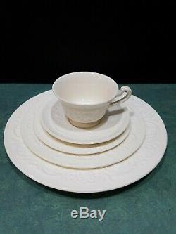 Lot Of 4 -5 Piece Setting of Vintage Wedgwood PATRICIAN Cream China, England