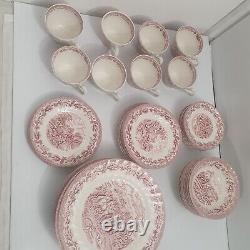 Lot of 47 pcs Churchill Staffordshire The Brook China England 8 place setting