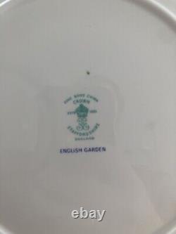 Lot of 9 Crown Staffordshire Fine Bone China Snack Set English Garden England