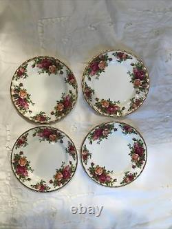 Lovely Royal Albert Old Country Roses 22K Bone China Setting For 4 England 1962