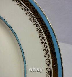 MYOTT England china THE CROWNING TURQUOISE pattern 33-piece SET Service for 4