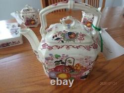 Masons Patent Ironstone China Fruit Basket England Tea Serving Set