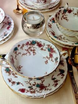 Minton Ancestral S-376 Vintage Bone China 12 Pc Dinnerware Set, England