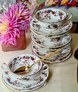 Minton Ancestral S-376 Vintage Bone China 12 Pc Dinnerware Set, England