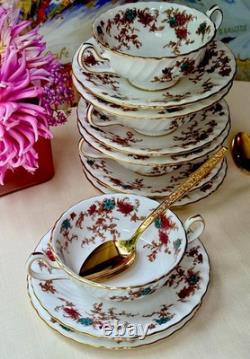Minton Ancestral S-376 Vintage Bone China 12 Pc Dinnerware Set, England