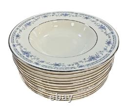 Minton Bellemeade Pattern Bone China England Rimmed Soup Bowls Set Of 12