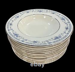 Minton Bellemeade Pattern Bone China England Rimmed Soup Bowls Set Of 12