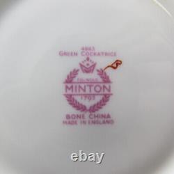 Minton Bone China Cockatrice Green Cup & Saucer Sets Set of Six