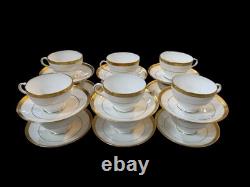 Minton Bone China England Winchester Pattern Footed Cups & Saucers Set Of 12 Minton Bone China England Winchester Pattern Footed Cups & Saucers Set Of 12