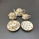 Minton Bone China MINIATURE Tea Set Rose, Pansy, & Forget-me-not Vintage England