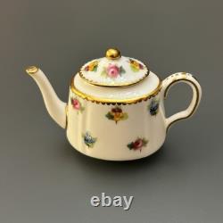 Minton Bone China MINIATURE Tea Set Rose, Pansy, & Forget-me-not Vintage England