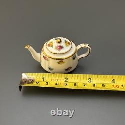 Minton Bone China MINIATURE Tea Set Rose, Pansy, & Forget-me-not Vintage England