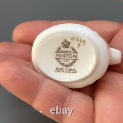 Minton Bone China MINIATURE Tea Set Rose, Pansy, & Forget-me-not Vintage England
