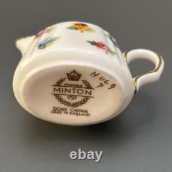 Minton Bone China MINIATURE Tea Set Rose, Pansy, & Forget-me-not Vintage England