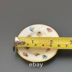 Minton Bone China MINIATURE Tea Set Rose, Pansy, & Forget-me-not Vintage England