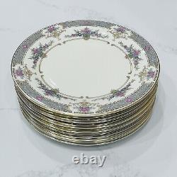 Minton Bone China Persian Rose Dinner Plate(s) 10 1/2 Set of 13 Multicolor