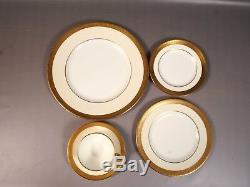 Minton Buckingham K159 Classic Dinner Set Gold Cream Bone China England