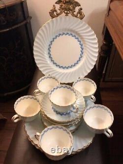 Minton Cheviot Blue China Set Of 22 Pieces, Britain