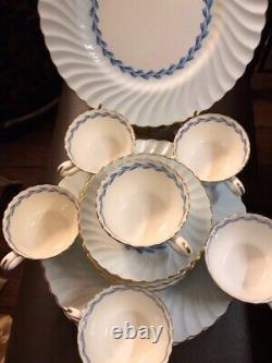 Minton Cheviot Blue China Set Of 22 Pieces, Britain