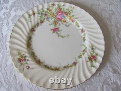 Minton China England Lorraine Cream S561-Floral Swirl-Dinner Plates-Set of 4