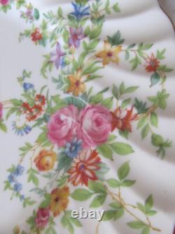 Minton China England Lorraine Cream S561-Floral Swirl-Dinner Plates-Set of 4