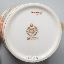 Minton England Argyle H4965 Demitasse Cup & Saucers Set of 10 -FREE USA SHIPPING