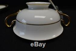 Minton England Bone China Embassy K108 Set of 8 Cream Soup Bowls & Saucers