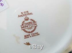 Minton English Bone China Ancestral S376 England Dinner Set Excellent Kt3827