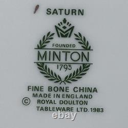 Minton Fine Bone China Saturn Black Dinner Set 4-5 Pc Place Settings Gold Trim