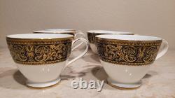 Minton Grandee Dinnerware Set for 6 + Extras Black & Gold England