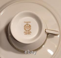 Minton Grandee Dinnerware Set for 6 + Extras Black & Gold England