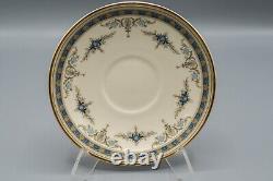 Minton Grasmere Blue Cream Soup Bowl & Underplates Set of 8 FREE USA SHIPPING