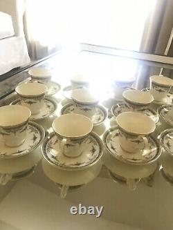 Minton Grasmere England China Bone Teacups Set Of 12 Cups & Saucer Mint Con