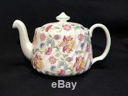 Minton Haddon Hall 3 Pieces Tea Set Teapot Creamer Sugar Bone China England