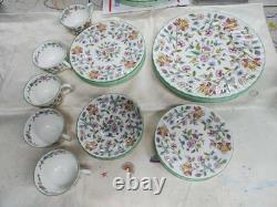 Minton Haddon Hall Bone China Green 5pc Place Settings 25 pcs