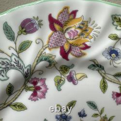 Minton Haddon Hall Dinner Plates 10.5 Bone China Floral Chintz Green Set 4