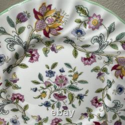 Minton Haddon Hall Dinner Plates 10.5 Bone China Floral Chintz Green Set 4