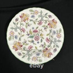 Minton Haddon Hall Green Rim 20 Piece Place Setting Bone China England Excellent