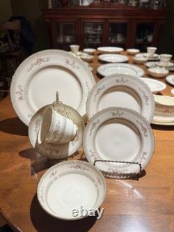 Minton Legacy Bone China 54pc 8 Place Settings + Servers, Mint, Complete Set