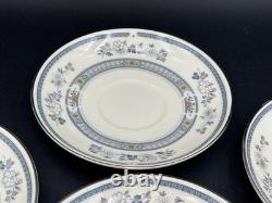 Minton PENROSE Bone China England, Set of 4 Cream Soup Bowls withSaucers