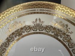 Minton Sutherland Ivory 12 pcs Dinnerware Place setting Rim Soup bowl incl Mint