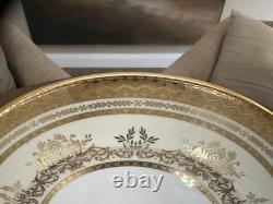 Minton Sutherland Ivory 12 pcs Dinnerware Place setting Rim Soup bowl incl Mint