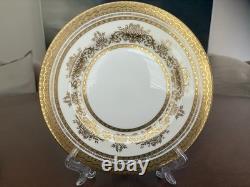 Minton Sutherland Ivory 12 pcs Dinnerware Place setting Rim Soup bowl incl Mint