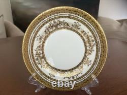 Minton Sutherland Ivory 12 pcs Dinnerware Place setting Rim Soup bowl incl Mint