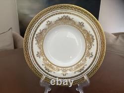 Minton Sutherland Ivory 12 pcs Dinnerware Place setting Rim Soup bowl incl Mint