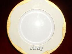 Minton china England dinner plates gilt edged set of 12 antique