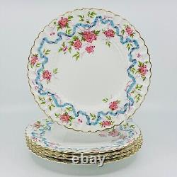 Mintons Blossoms & Blue Ribbon 9 Plates Set of 5