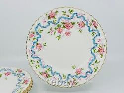 Mintons Blossoms & Blue Ribbon 9 Plates Set of 5